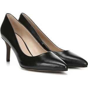NEW Franco Sarto Bellini Pump Heels Size 10 Black Leather 3" Heel